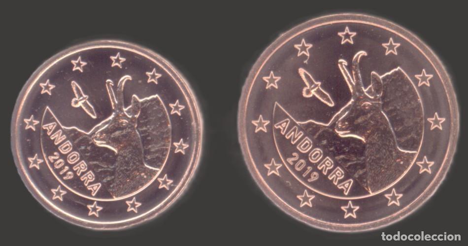 Euros: Andorra 1 Cent And 2 Cent 2019 Uncirculated - Foto 1
