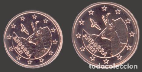 Euros: Andorra 1 Cent And 2 Cent 2021 Uncirculated - Foto 1