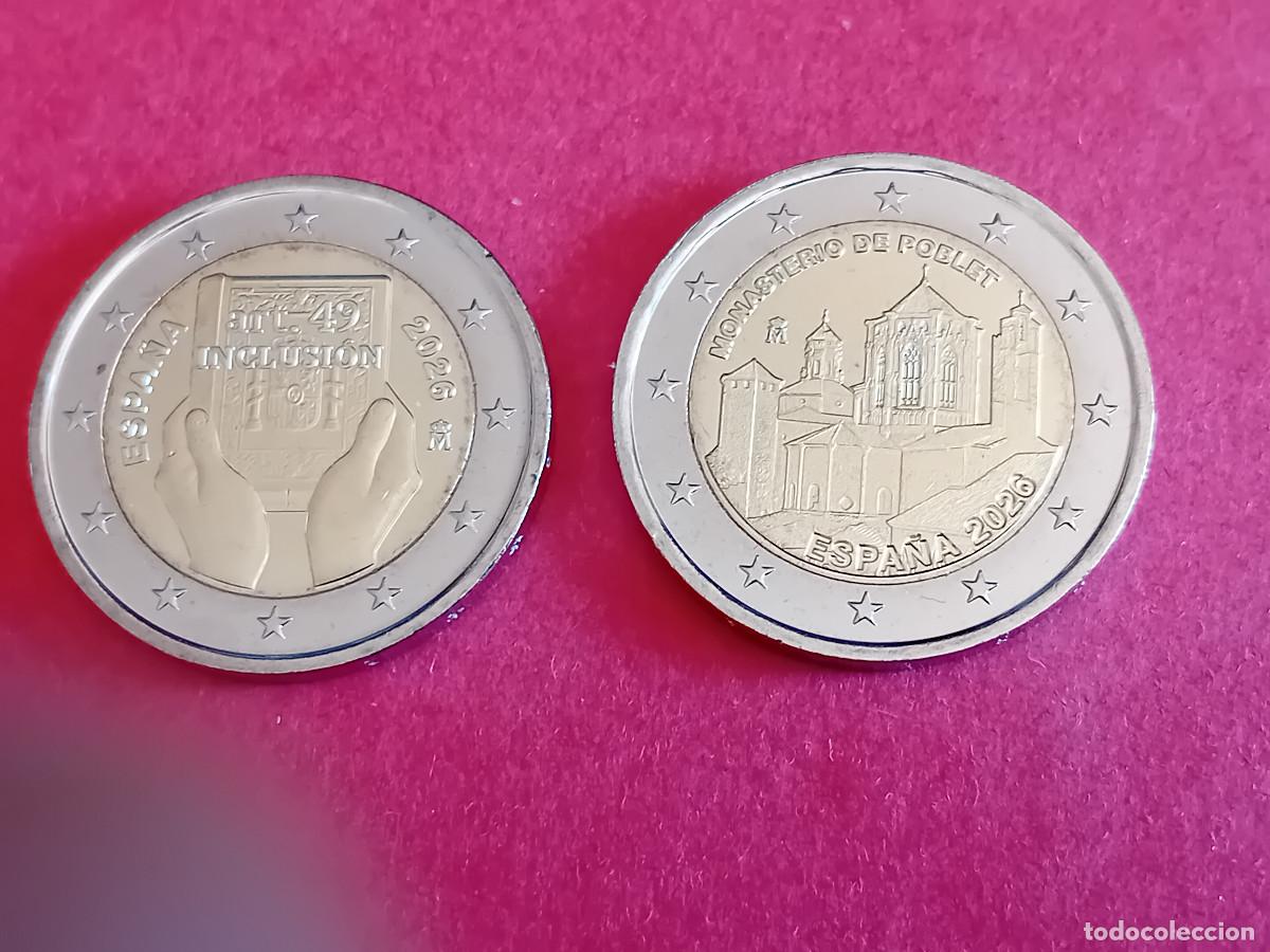 Euros: ESPA&Ntilde;A 2 &euro; 2026, MONASTERIO E INCLUSION, DOS MONEDAS - Foto 1