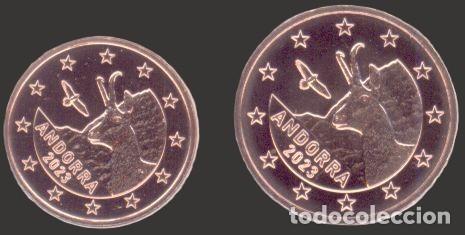 Euros: Andorra 1 Cent And 2 Cent 2023 Unicirculated - Foto 1