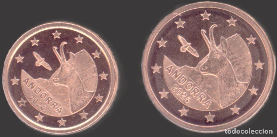 Euros: Andorra 1 Cent And 2 Cent 2024 Uncirculated - Foto 1
