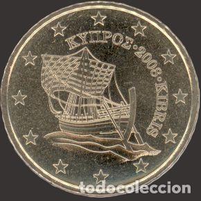 Euros: Cyprus 50 Cent 2008 Uncirculated UNC - Foto 1