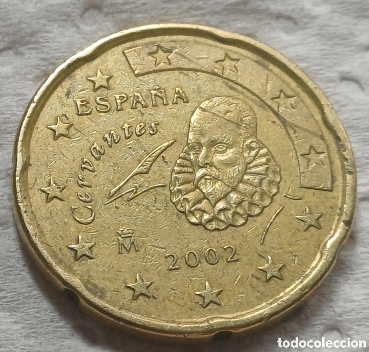 Euros: Moneda 20cent de &euro; 2002 con error en plancha - Foto 3