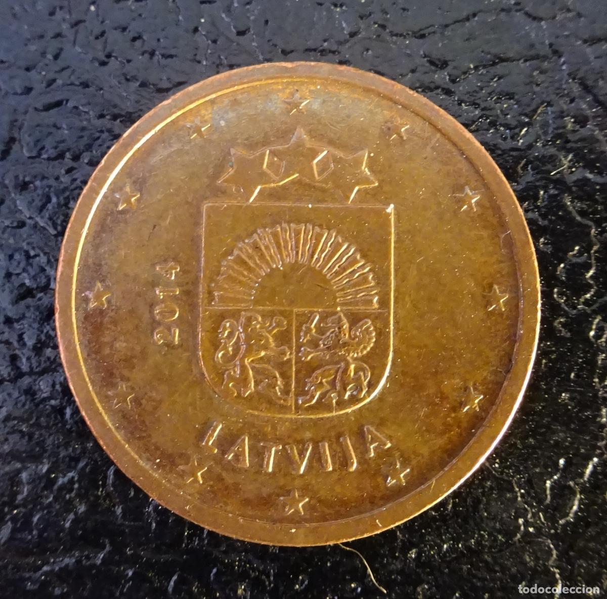 Euros: LETONIA 2 C&Eacute;NTIMOS DE EURO 2014
