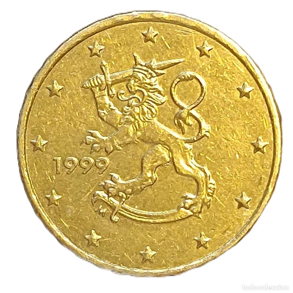 Euros: FINLANDIA 10 CENTIMOS EURO; A&Ntilde;O 1999; KM# 101; CIRCULADA (MBC); 1er MAPA DE EUROPA