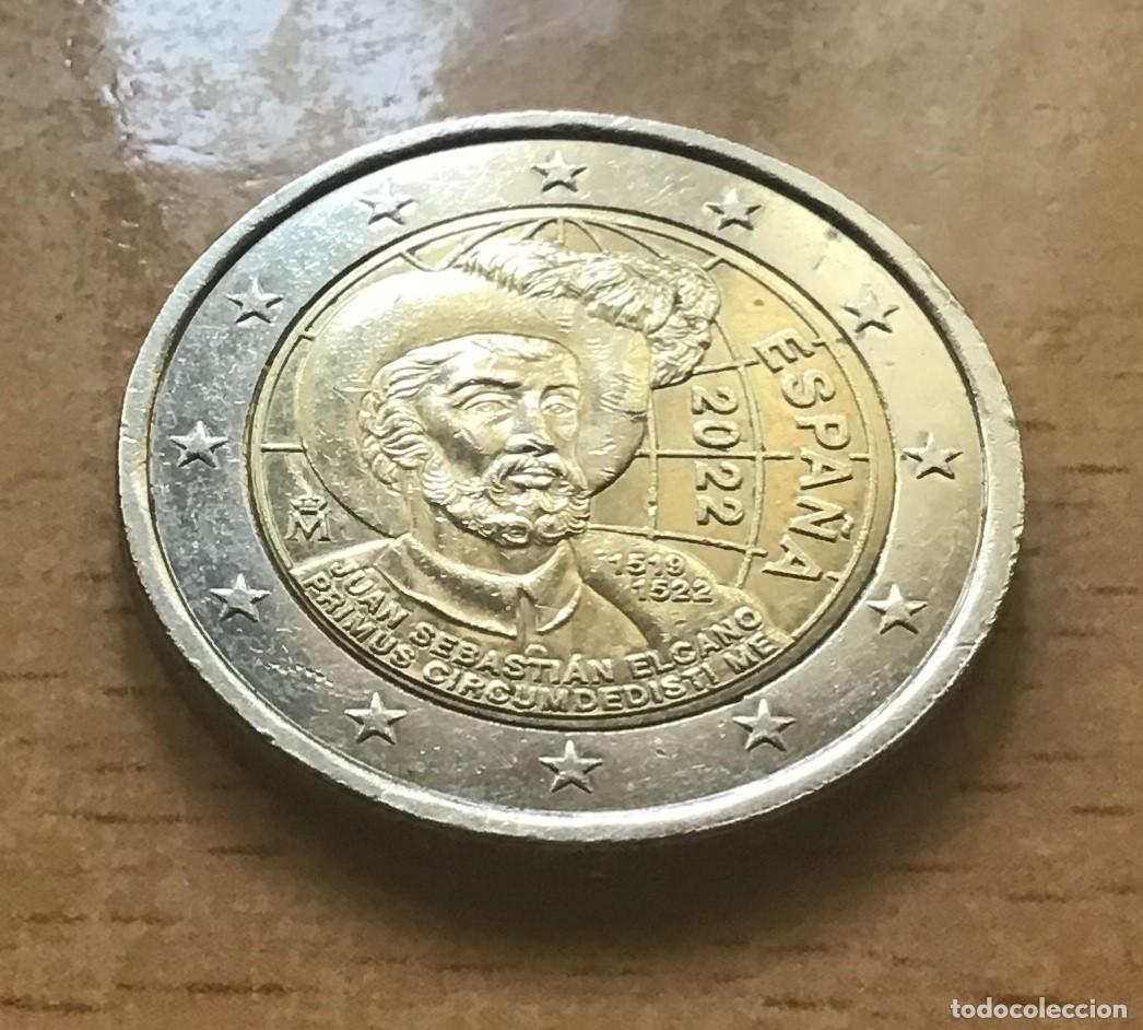 Euros: 2 euros conmemorativos de Espa&ntilde;a. Juan Sebasti&aacute;n Elcano. A&ntilde;o 2022. Circulada EBC