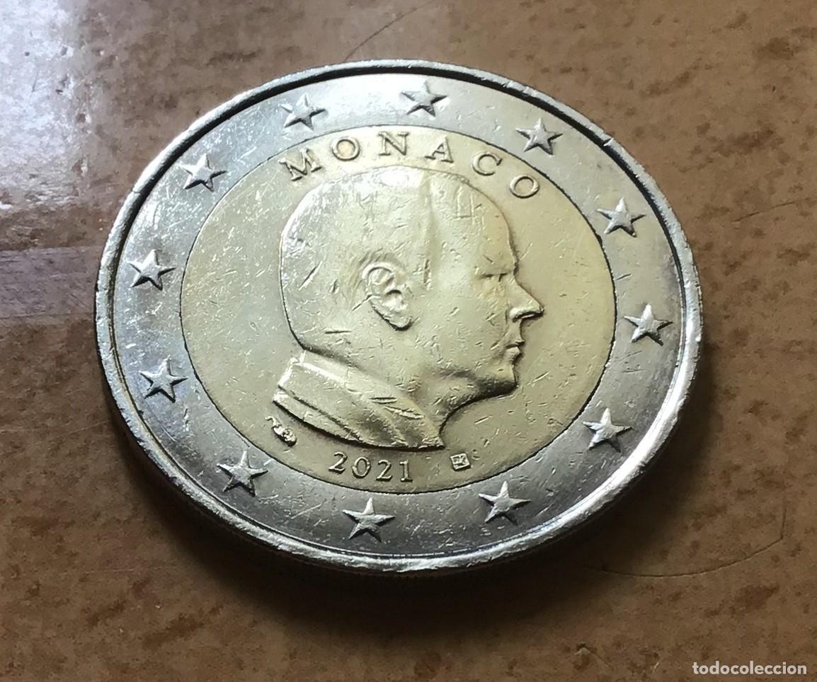 Euros: 2 euros de M&oacute;naco. A&ntilde;o 2021