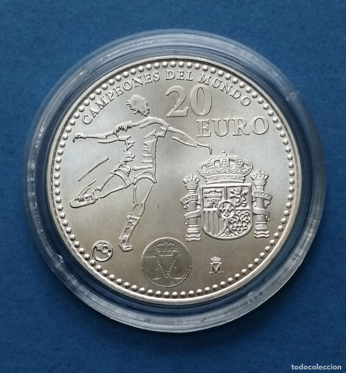 Euros: MONEDA PLATA 20 EUROS 2010 MUNDIAL