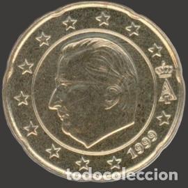 Euros: FISHER5 Belgium 20 cent 1999 from original set Uncirculated