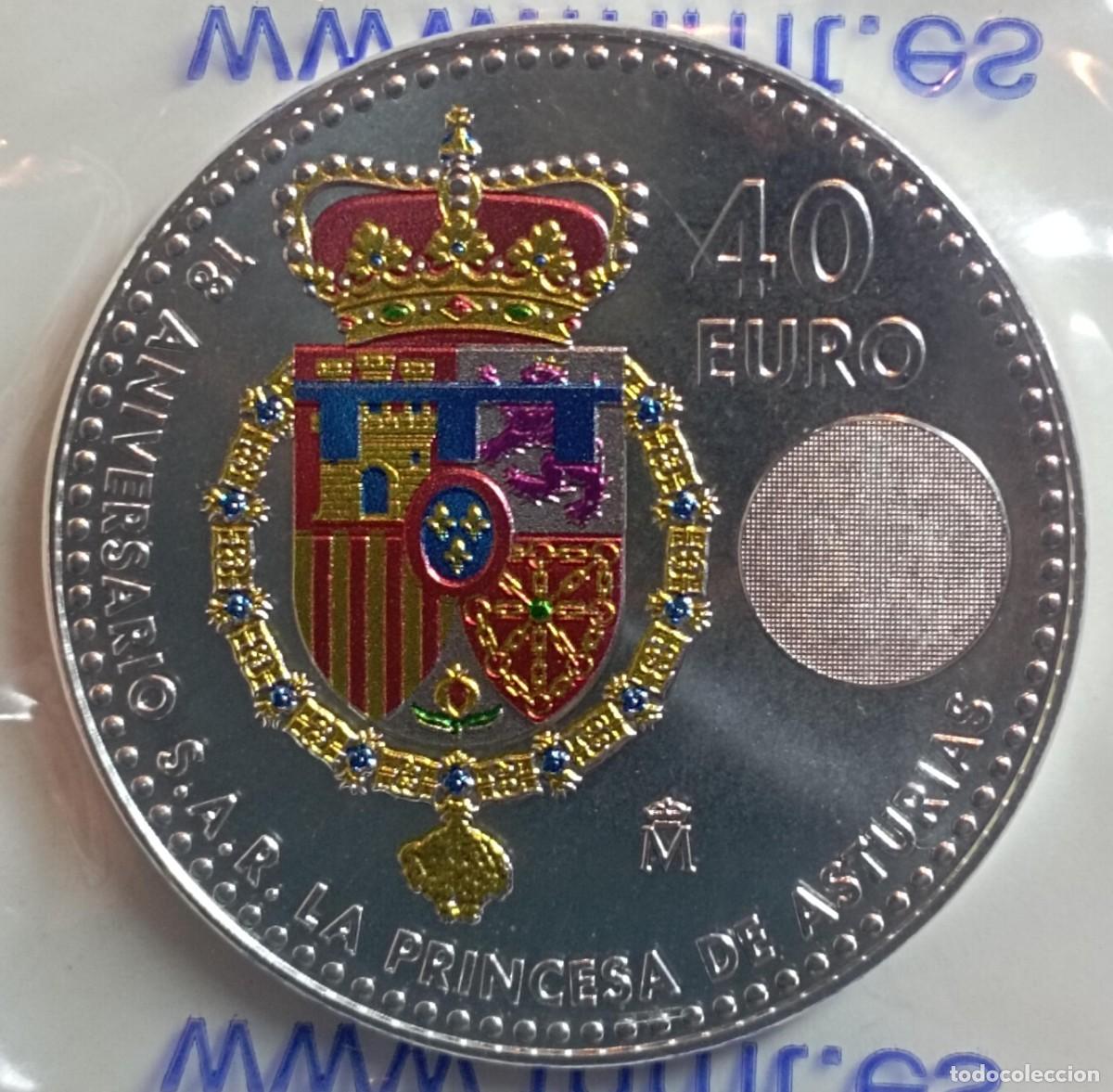 Euros: Moneda de Espa&ntilde;a 40 euros del 2023 de plata