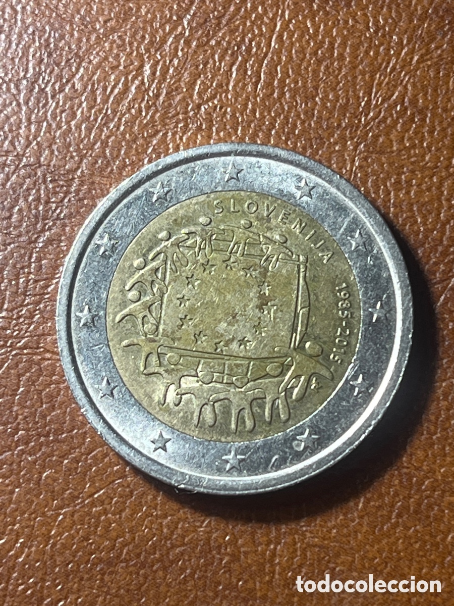 Euros: 2 euros 2015 Bandera UE Eslovenia | Moneda Conmemorativa