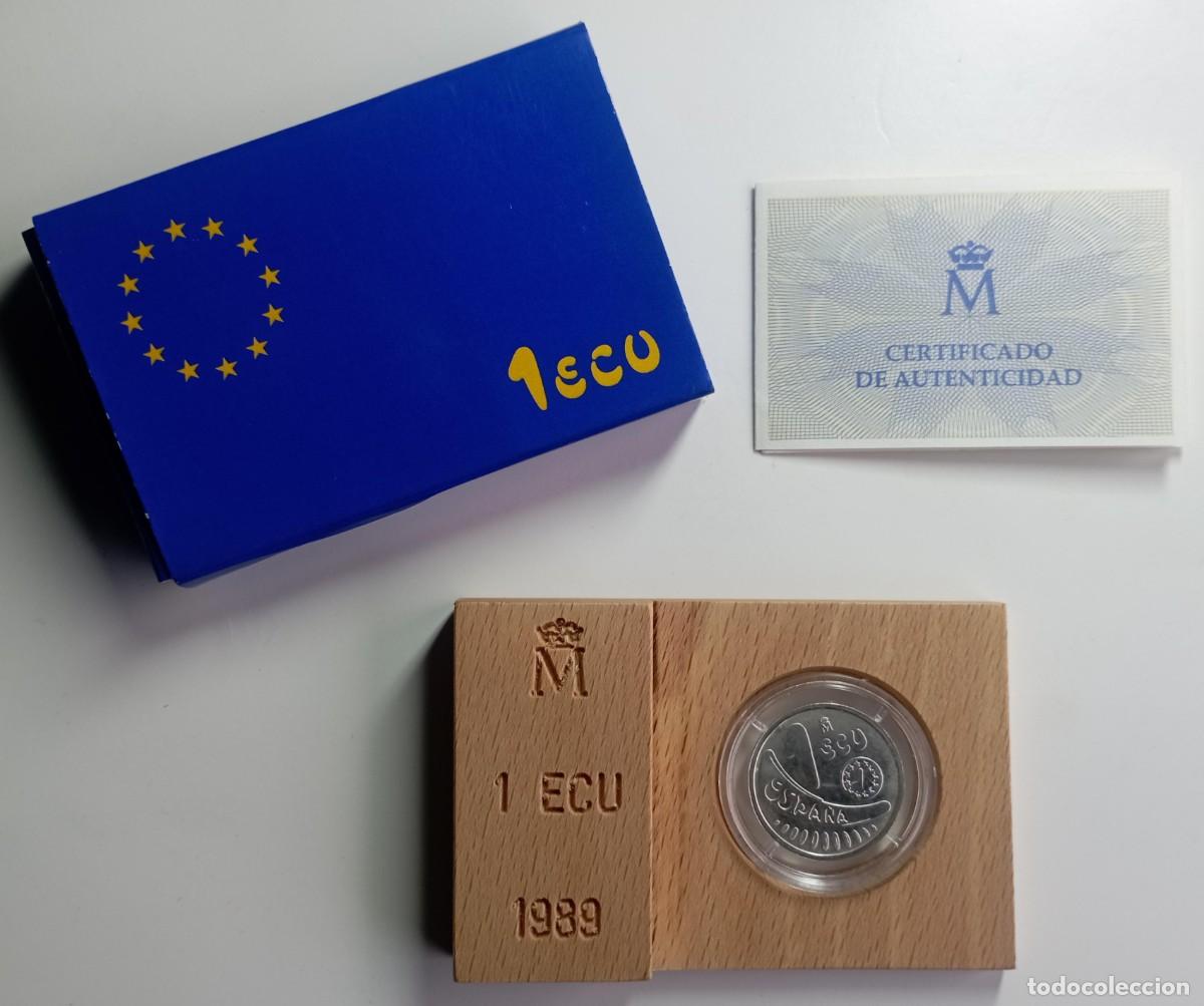 Euros: Moneda de Espa&ntilde;a 1 ecu de 1989 Rapto de Europa de plata (1/5 onza Troy)