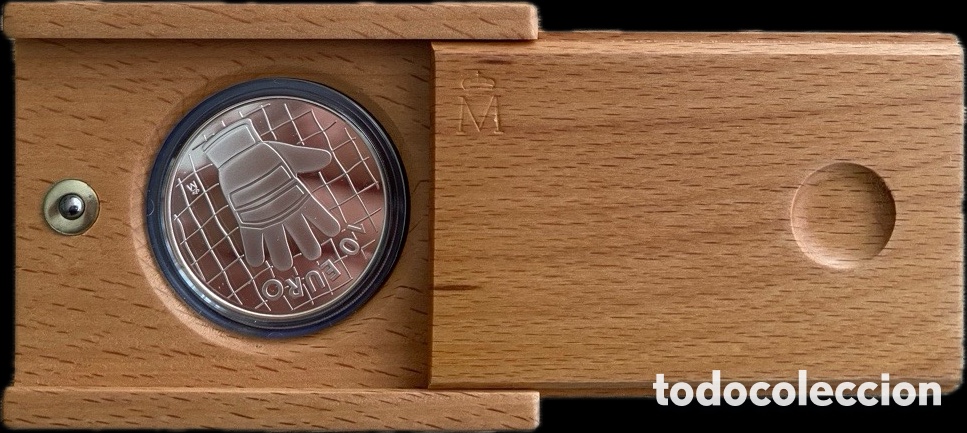 Euros: 10 Euros Mundial de F&uacute;tbol 2002 Guante Plata 925 FNMT Proof Completa