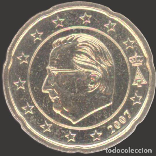 Euros: Belgium 20 cent 2007 from original set Uncirculated