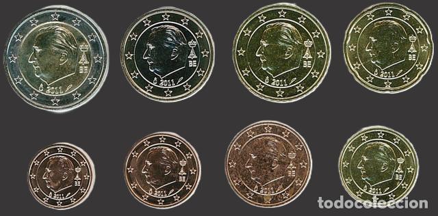 Euros: Belgium all 8 coins 2011 Uncirculated