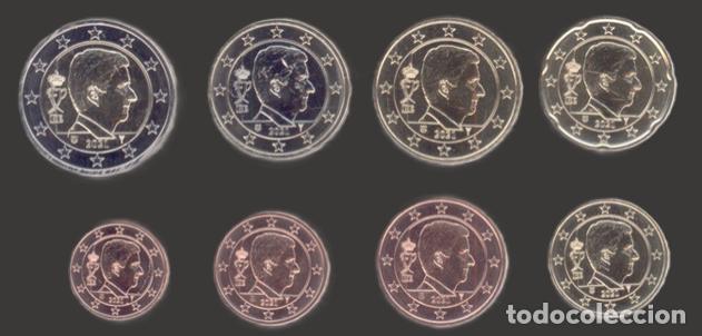 Euros: Belgium all 8 coins 2021 Uncirculated UNC