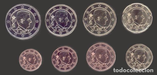 Euros: Belgium all 8 coins 2022 Uncirculated UNC