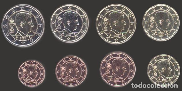 Euros: Belgium all 8 coins 2023 Uncirculated UNC