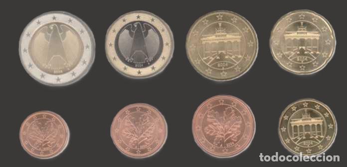 Euros: Germany all 8 coins A Berlin 2004 Uncirculated UNC