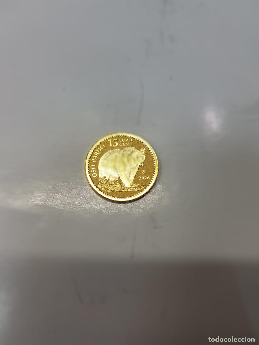Euros: ESPA&Ntilde;A-1/10 ONZA ORO 999-ORO 24 K- 15 CENTIMOS-2026-OSO PARDO-ORO