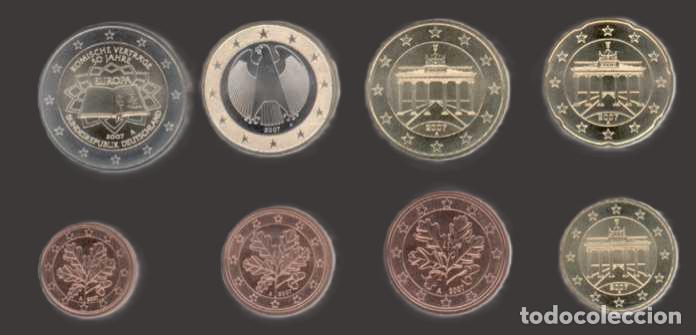 Euros: Germany all 8 coins A Berlin 2007 Uncirculated UNC