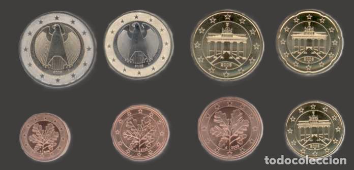 Euros: Germany all 8 coins A Berlin 2008 Uncirculated UNC