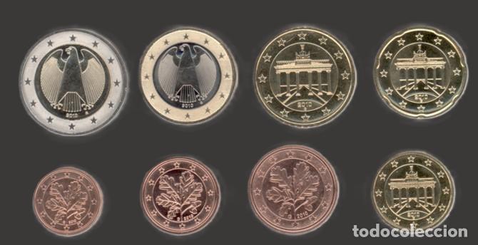 Euros: Germany all 8 coins A Berlin 2010 Uncirculated UNC