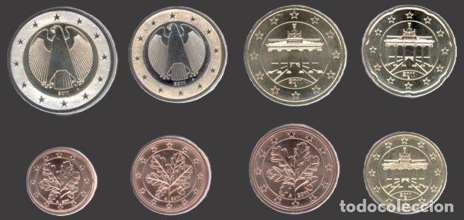 Euros: Germany all 8 coins A Berlin 2011 Uncirculated UNC