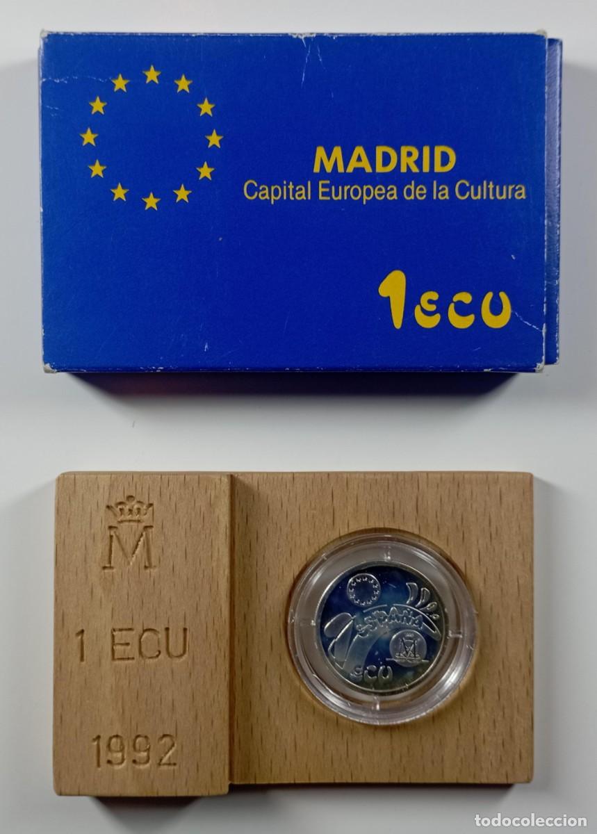 Euros: Moneda de Espa&ntilde;a 1 ecu de 1992 Madrid Capital Europea de la cultura, de plata (1/5 onza Troy)
