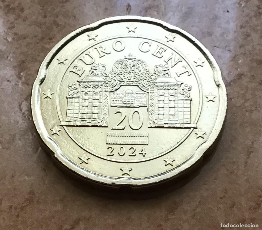 Euros: 20 c&eacute;ntimos de euro de Austria. A&ntilde;o 2024