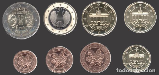 Euros: Germany all 8 coins A Berlin 2013 Elysee-Treaty Uncirculated UNC