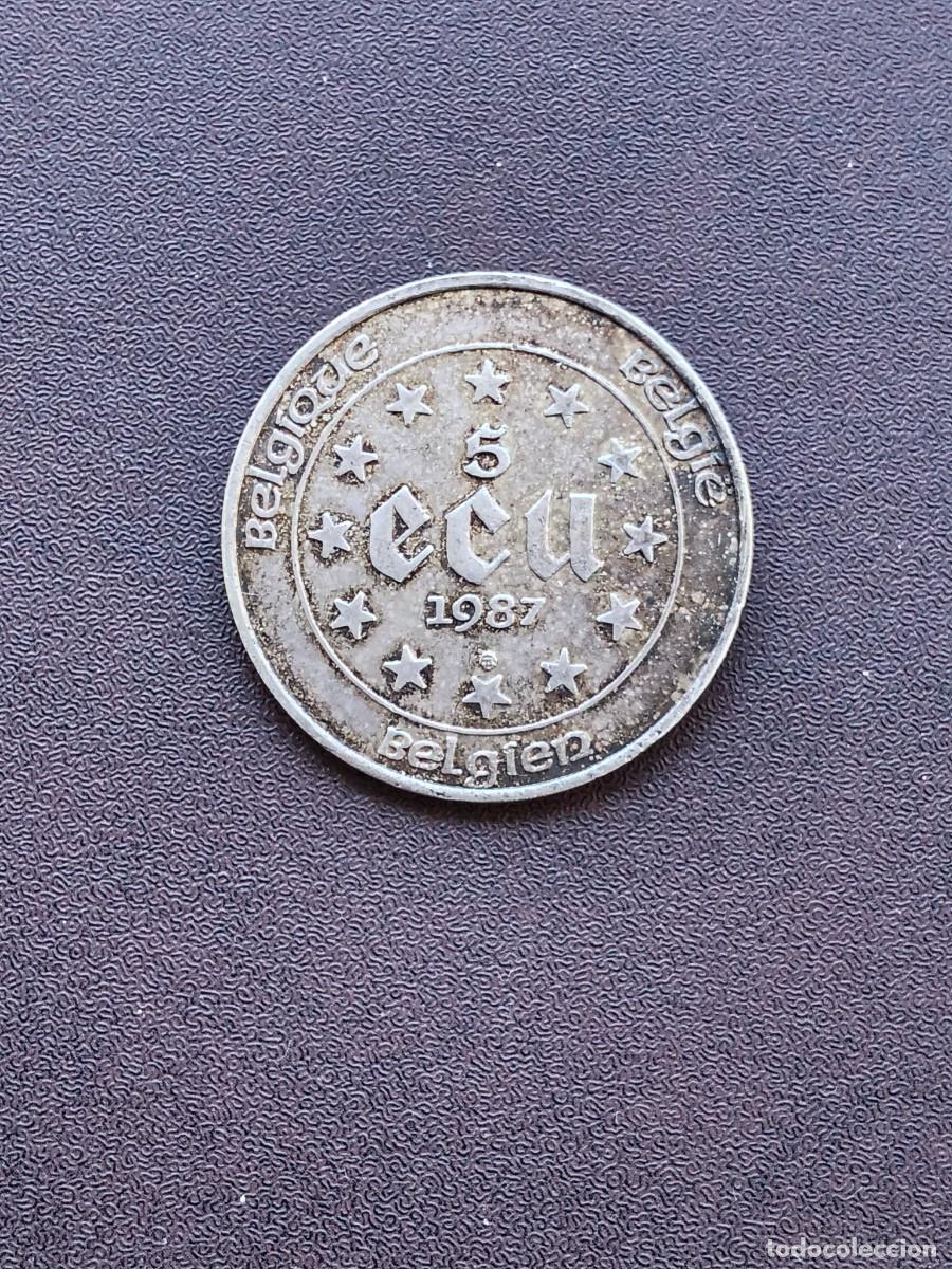 Euros: MONEDA DE 5 ECU DEL A&Ntilde;O 1987.CARLOS V. EMPERADOR (DE PLATA)