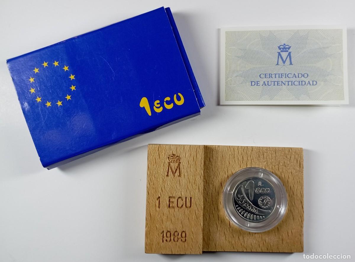 Euros: Moneda de Espa&ntilde;a 1 ecu de 1989 Rapto de Europa de plata (1/5 onza Troy)
