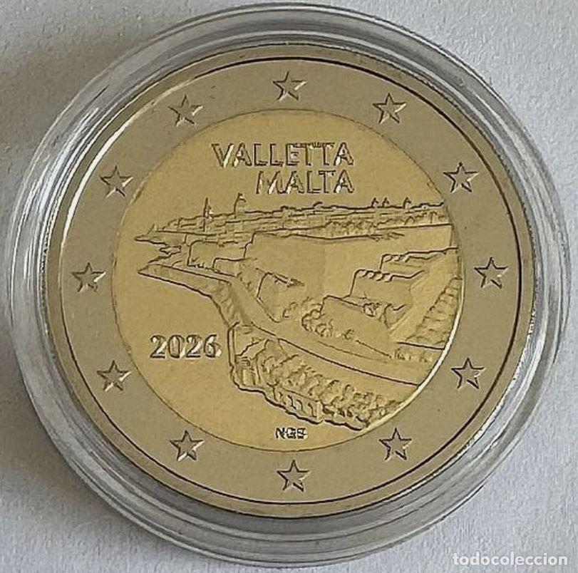 Euros: MALTA 2 E. 2026 CONM. CIUDAD DE LA VALETTA - DE ROLLO - - Foto 1