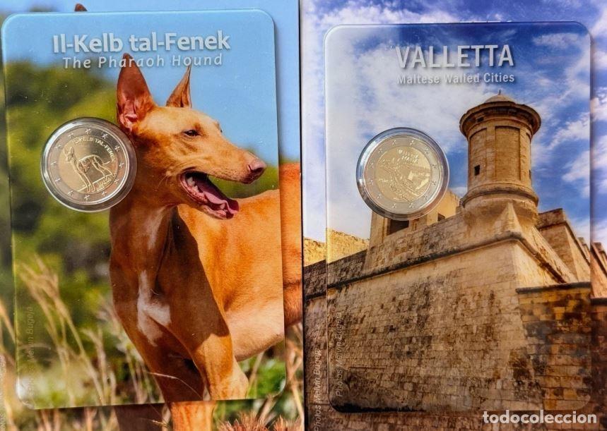 Euros: MALTA 2 x 2 E. 2026 CONM. PERRO CONEJERO Y CIUDAD DE LA VALETTA - EN COINCARD -