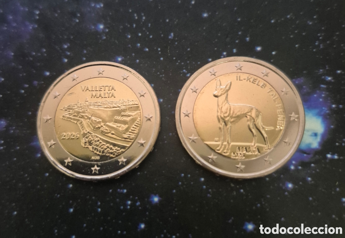 Euros: Pareja 2&euro; conmemorativos Malta 2026