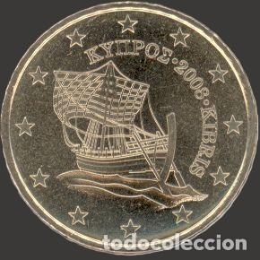 Euros: Cyprus 50 Cent 2008 Uncirculated UNC