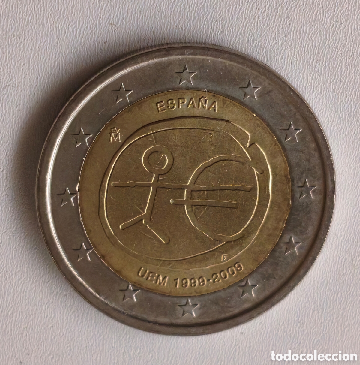 Euros: 2 EUROS ESPA&Ntilde;A 2009 SC. 10 A&Ntilde;OS UEM Y EURO