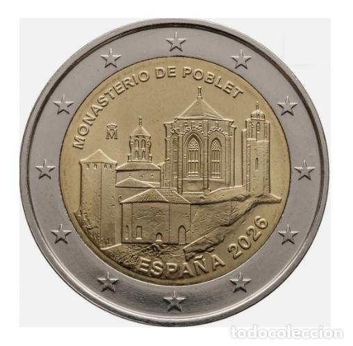 Euros: Rollo 2 Euro Conmemorativo Espa&ntilde;a 2026 &rdquo;Monasterio de Poblet&rdquo; (25 uds)