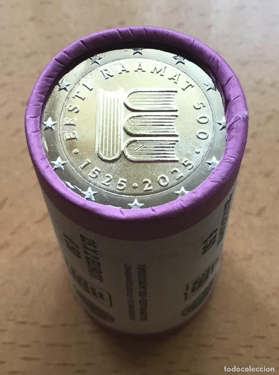Euros: 2 euros conmemorativos de Estonia. Primer texto escrito en Estonio. A&ntilde;o 2025. Sin circular