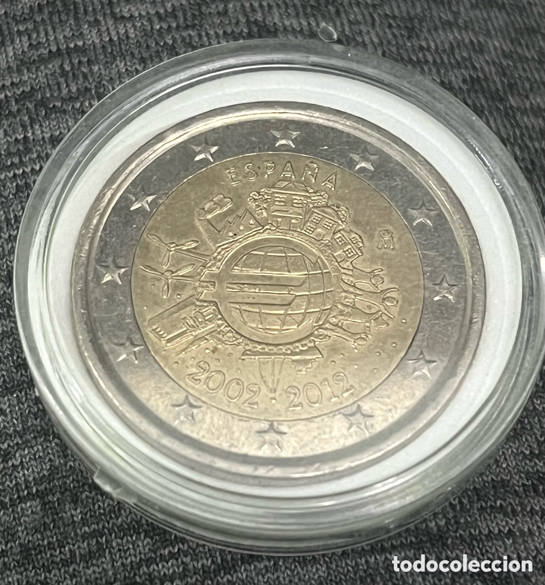 Euros: Moneda 2 Euros Espa&ntilde;a 2012 - 10&ordm; Aniversario del Euro (Billetes y Monedas) - EBC