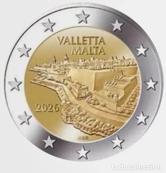 Euros: MONEDA 2 EUROS MALTA 2026 - LA VALLETTA - SIN CIRCULAR