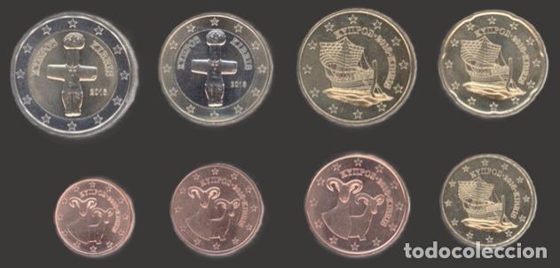 Euros: Cyprus all 8 coins 2016 Uncirculated UNC