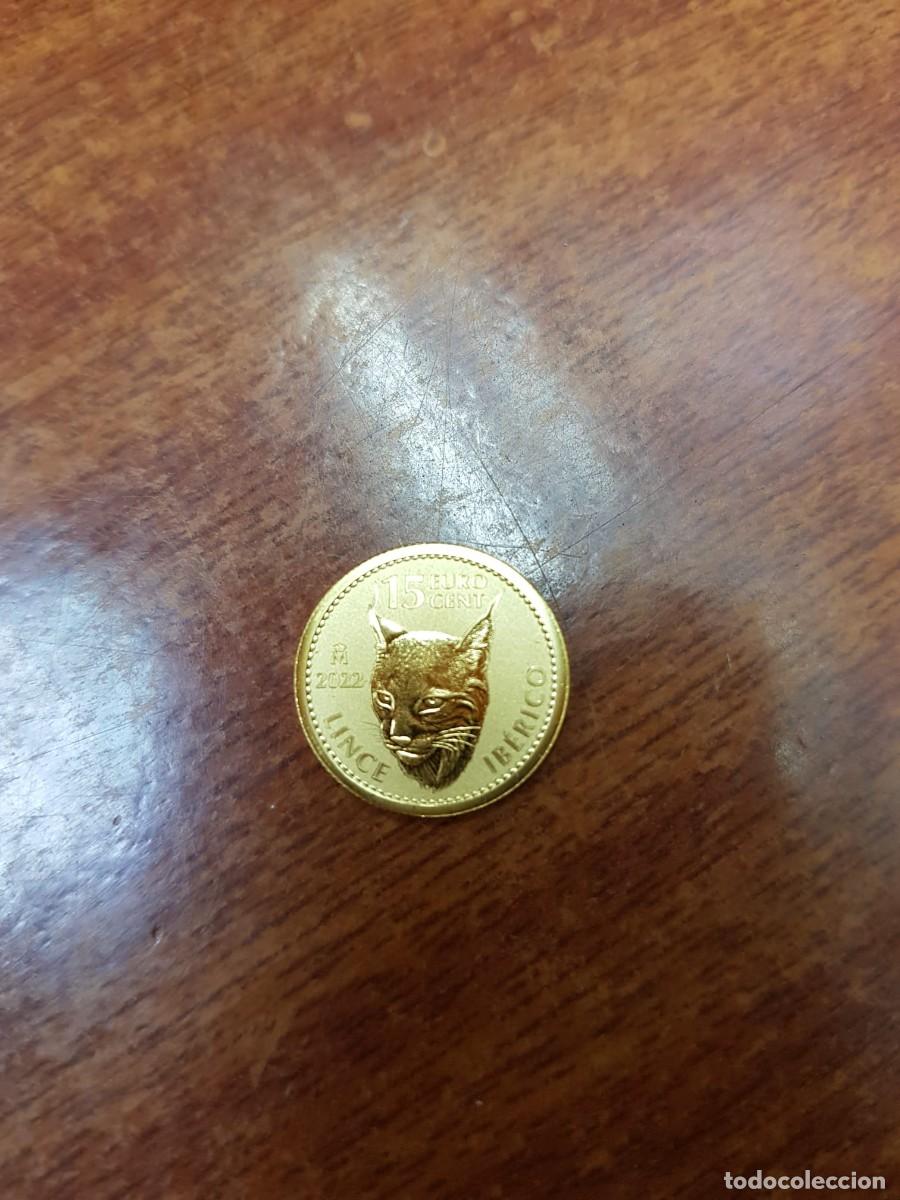 Euros: ESPA&Ntilde;A-1/10 ONZA ORO 999-ORO 24 K- 15 CENTIMOS-2022-LINCE IBERICO-ORO
