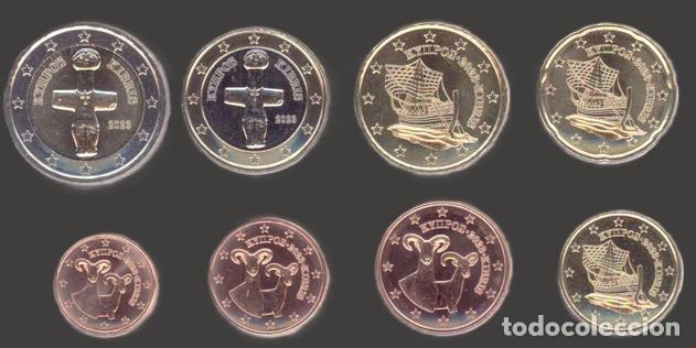Euros: Cyprus all 8 coins 2023 Uncirculated UNC