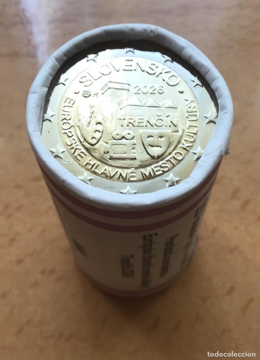 Euros: 2 euros conmemorativos de Eslovaquia. Trencin capital cultural. A&ntilde;o 2026. Sin circular