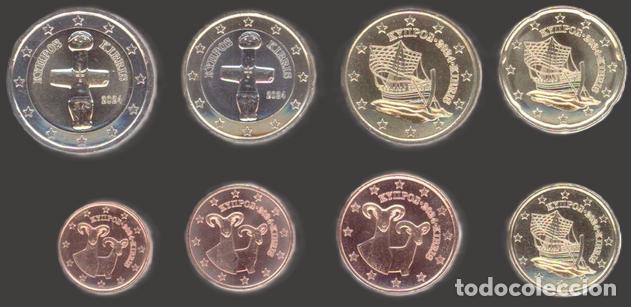 Euros: Cyprus all 8 coins 2024 Uncirculated UNC