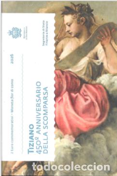 Euros: SAN MARINO 2026. COINCARD DE 2 &euro; DEDICADO AL 450 ANIVERSARIO DE LA MUERTE DE TIZIANO. S. C.