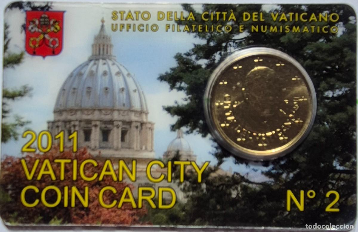 Euros: Coin card de 50 c&eacute;ntimos de euro de Vaticano 2011