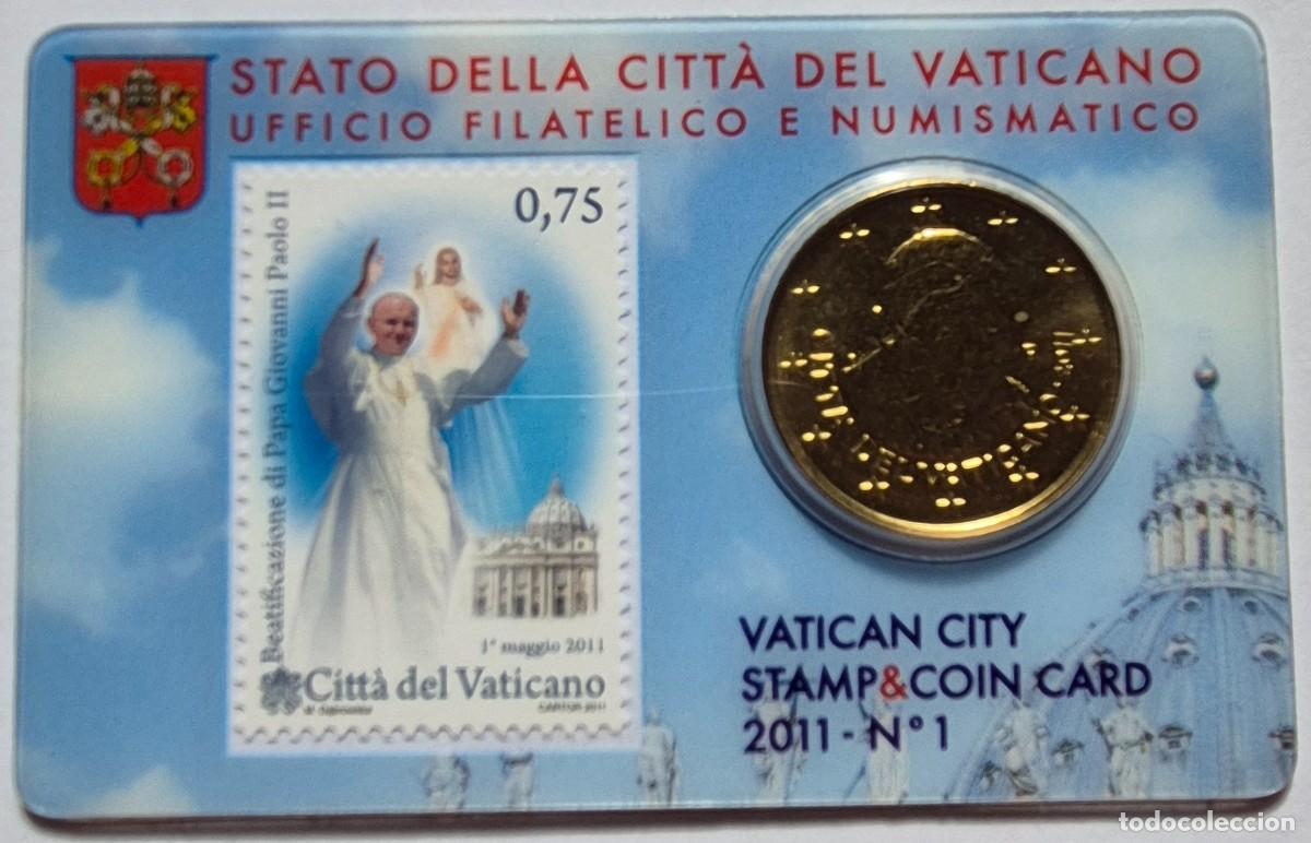 Euros: Coin card de 50 c&eacute;ntimos de euro de Vaticano 2011 - N 1